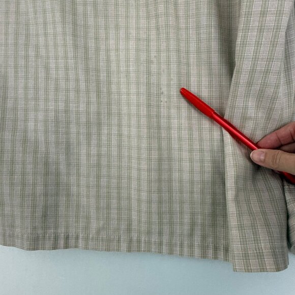 Patagonia Shirt Men's XXL Button-Up‎ Long Sleeve Vented Back Pockets Plaid Beige - Picture 7 of 13